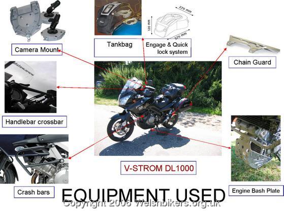 SW-Motech Equipment in use on the V-Strom DL1000